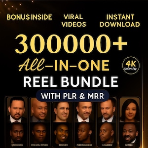 300,000 Viral Reels Bundle | Faceless Short Videos for TikTok, Instagram, YouTube Shorts | PLR Content | Monetize & Grow Fast