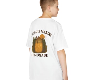 Kids Lemonade Tee, Faith based kids T-shirt, Youth Fashion, Fun Christian Kid shirt, Christian T-shirt, Christian shirt, Gift for him