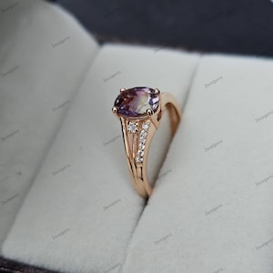 Unique Ametrine Ring, 925 Solid Sterling Silver Engagement Ring, Promise Ring, Best Gift For Her