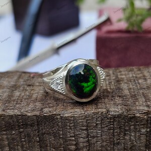 Natural Ethiopian Opal Ring, 925 Solid Sterling Silver Engagement Ring, promise Ring, Perfect Gift For Her, October Birthstone Jewelery