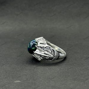 Natural Black Opal Ring, 925 Solid Sterling Silver Handmade Ring, Fire Opal Gemstone, Perfect Gift For Her, October Birthstone Jewelery