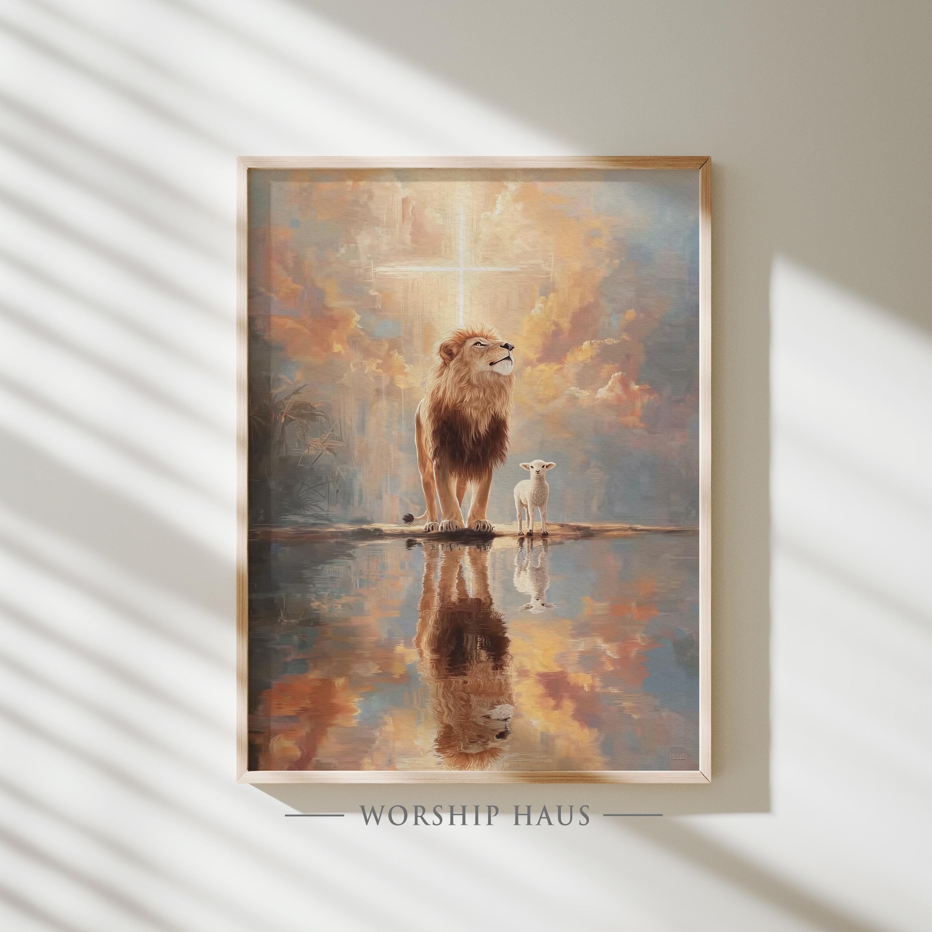 Demi Jésus demi lion - Lion de Juda Estampes sur toile - Toile Jésus Demi Jésus demi lion - Lion de Juda Estampes sur toile - Toile Jésus