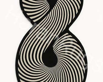 Infinity Illusion Designer Rug – Modern Black & White living room Luxury Carpet