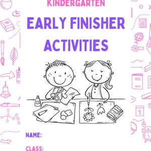 Fun Educational Kindergarten Bundle  Learning Games, Puzzles & Printable Coloring Activities for Kids!