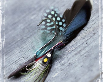 Fisherman Boutonniere - Outdoorsman - Fishing Angler Wedding - Outdoor Weddings - Groom Groomsmen - Father Of The Bride or Groom