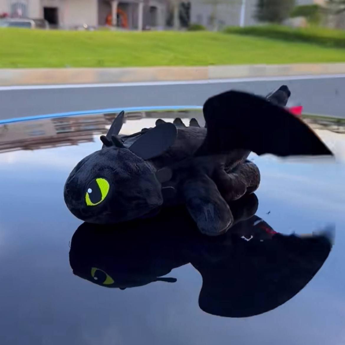 Plush Toothless for car. How to train your dragon plush night fury. Car accessories. Gift for httyd fans