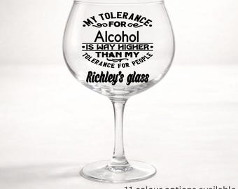 Funny Name Gin Glass - Personalised Drinkware Gift