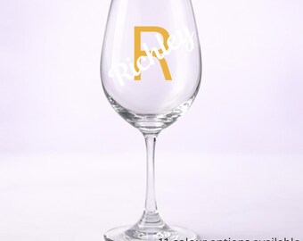 Personalised Initial Wine Glass – Custom Name & Letter Drinkware