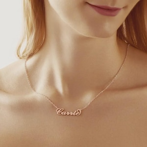 Personalized Name Necklace ,Custom Carrie Style Script Jewelry!