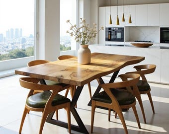 Live Edge Walnut Tables, Wooden Table, Dining Table, Living Room Wood Art