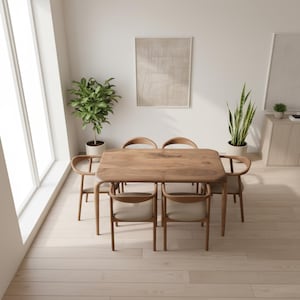 Walnut Table, Living Room Tables, Modern Dining Table, Wooden Kitchen Furniture image 6