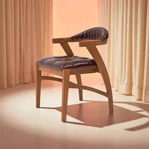 Kitchen & Dining Chair Rustic Wooden Seat, Durable Comfortable Home Decor Accent Chair for Dining Table Seating