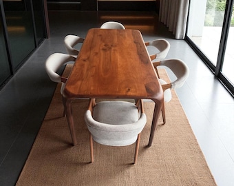 Aangepaste bestelling voor Malgorzata – tafel van massief walnotenhout met kindvriendelijke natuurlijke afwerking – 140 x 70 cm (55,1 x 27,6 inch)