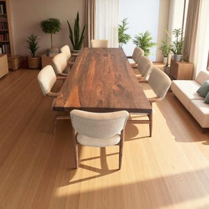 Handmade oak, walnut, chestnut oval round kitchen breakfast diner small dining room furniture, solid wood dining table for kitchen