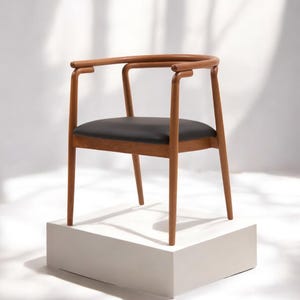 Handcrafted Wooden Chair – Durable Organic Oak/Walnut, Smooth Finish, Minimalist Style, Perfect for Dining or Home Office