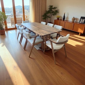 Rustic Solid Wood Dining Table Handmade, Handcrafted Rustic Table for Kitchen, Living Room or Open Space Home Interior Settings