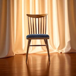 Handcrafted Wooden Rustic Chair, Solid Wood Furniture for Farmhouse Kitchen, Country Style Dining Seat for Home Gift