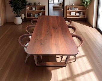 Walnut Furniture, Dining Table, Wooden Table For Dinner, Living Room Design