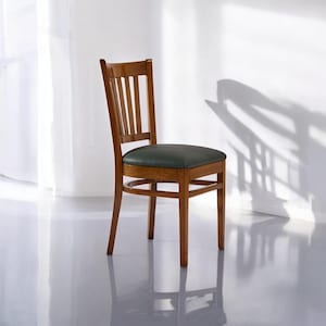 Handmade Solid Oak Dining Chair | Rustic Farmhouse Kitchen Seating | Natural Wood, Customizable Upholstery, Comfortable Dining & Cafe Chairs