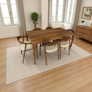 Mesa de jantar em nogueira ou castanha sob encomenda | Cozinha ou mesa de trabalho em madeira maciça estilo fazenda moderna | Natural feito à mão