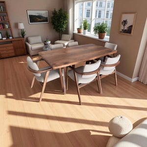 Solid Wood Dinette Table – Compact Wooden Table for Small Kitchen or Breakfast Nook – Rustic or Modern Dining Style
