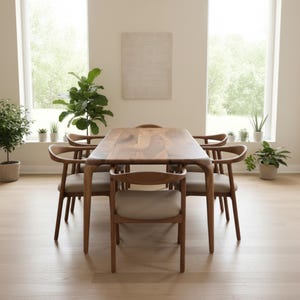 Mesa de nogal, mesas para sala de estar, mesa de comedor moderna, muebles de cocina de madera