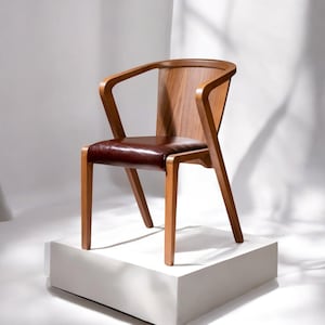 Handcrafted solid wood chair | modern dining chair | walnut & oak seating | sustainable wooden office dining room chairs