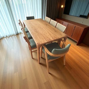 Handcrafted Solid Wood Dining Table | Rustic Oak & Walnut | Small Kitchen, Oval, Diner Set, Natural Hardwood, Modern Rustic Furniture