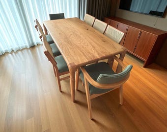 Natural Walnut Table, Dining Living Room Custom Furniture, Table, Wooden Art Wood Design