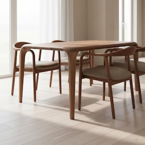 Walnut Table, Living Room Tables, Modern Dining Table, Wooden Kitchen Furniture image 9