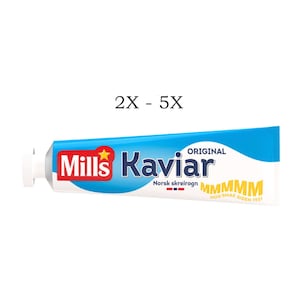 Caviar Tube, Mills Original Kaviar, Traditional Norwegian Smoked Cod Roe Spread, 5x - 10x Tubes (185 gr), Norwegian Caviar