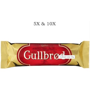 Nidar Gullbrød (Yellow Bread) – Norwegian Marzipan & Chocolate Bar (50g) | 5x - 10x Multipack