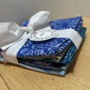 blue stripe floral kaffe cotton collective timeless treasure fat quarter and odd cuts group