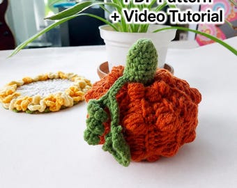 Crochet Pumpkin Pattern – Fall & Halloween Decor PDF + Video Tutorial