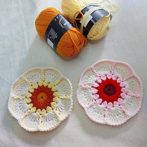Crochet Flower Coasters Pattern: Easy DIY PDF + Video Tutorial