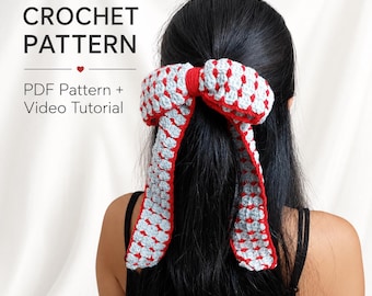 Crochet Bow Pattern – Fun Hair Accessory & Keychain PDF + Video Tutorial
