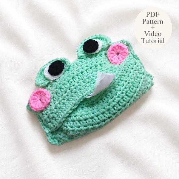 Colorful Tissue Holder Crochet Pattern - Easy Video Tutorial Included!