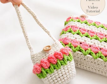 AirPods Case Crochet Pattern – Tulip Amigurumi Flower Pouch (PDF + Video Tutorial)