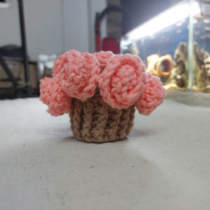 Crochet Rose Coaster PDF Pattern: Easy Flower Amigurumi with Video Tutorial