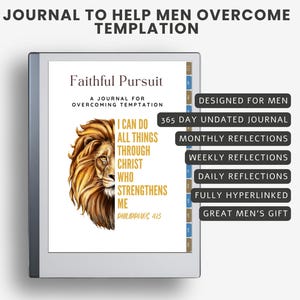 Remarkable Paper Template | Faith-Based Men’s Journal for reMarkable Paper PRO Tablet | Undated Daily, Weekly & Monthly Planner