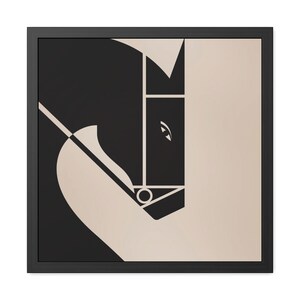 Elegant Horse Framed Poster Art | Modern Wall Decor, Horse Lover Gift, Minimalist Artwork, Equine Home Decor, Farmhouse Style