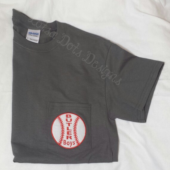 Items similar to Baseball/Softball Short Sleeve Pocket Tee Shirt ...
