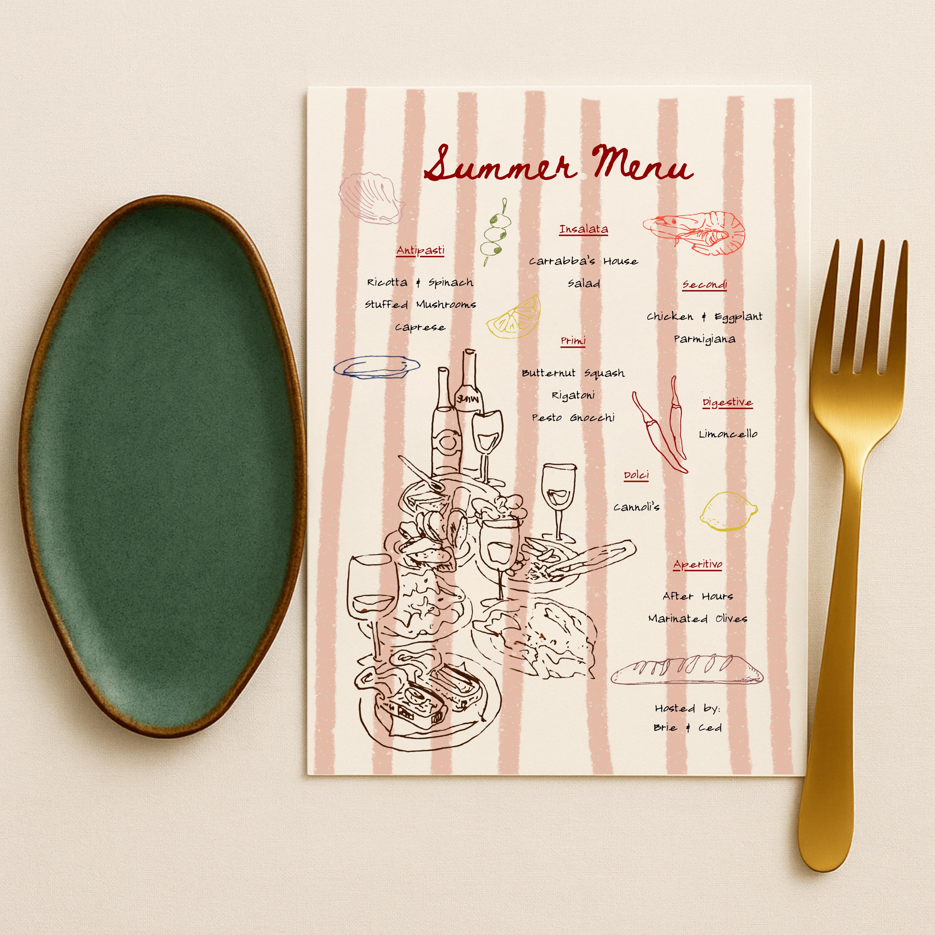 Airbnb Welcome Menu Template, Guest Dinner Menu, Editable Menu Template ...