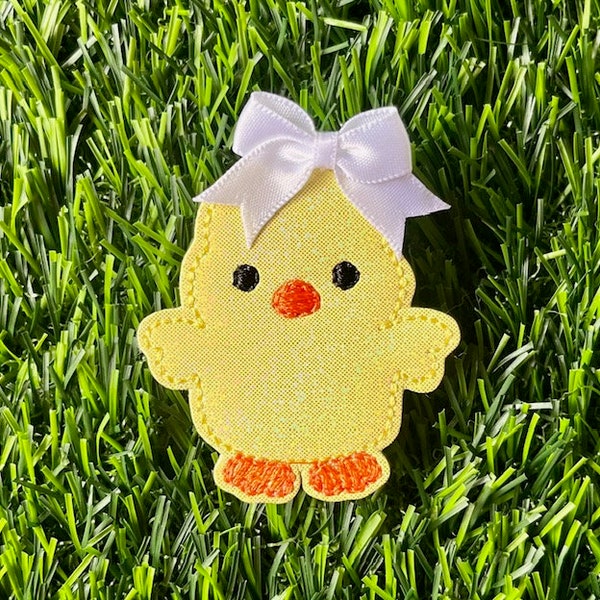 Easter Chick with Bow Feltie