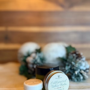Bálsamo facial de sebo / Obesidad: vacas alimentadas con pasto / Aceite infusionado con rosa mosqueta / Incienso de lavanda / Varios tamaños