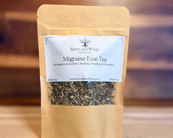 Té para aliviar la migraña / Té de hierbas de hojas sueltas / Apoyo para el estrés / 1 oz