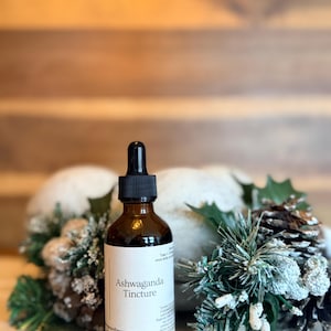 Organic Ashwagandha Tincture – Small Batch Herbal Remedy – Adaptogen for Stress & Energy Support image 1