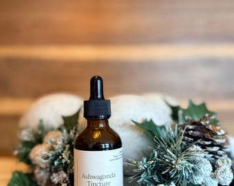 Organic Ashwagandha Tincture – Small Batch Herbal Remedy – Adaptogen for Stress & Energy Support