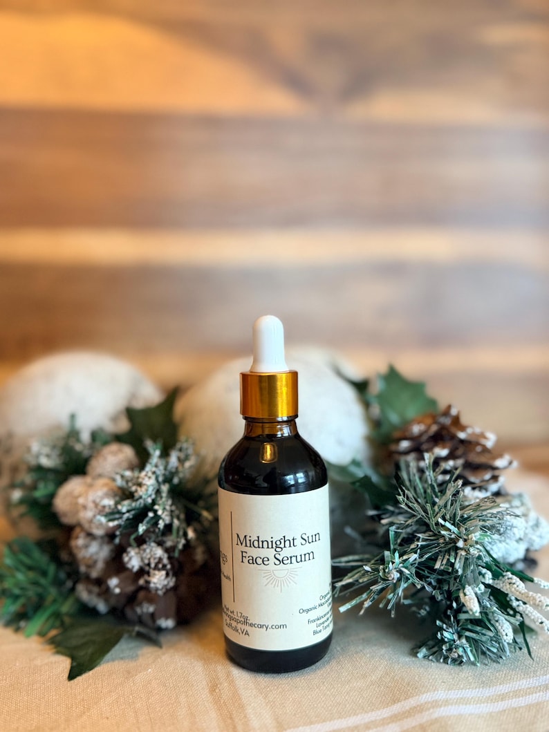 Midnight Sun Face Serum | Radiant Skin Blend with Organic Jojoba, Blue Tansy & Frankincense image 1