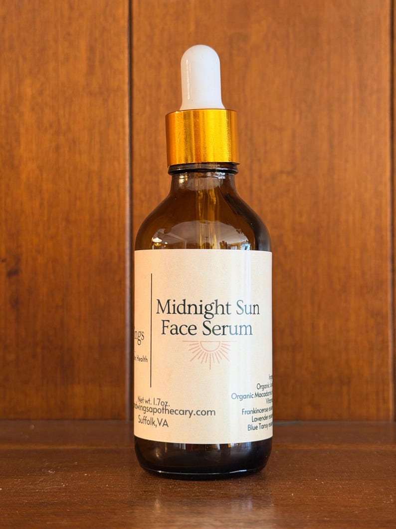 Midnight Sun Face Serum | Radiant Skin Blend with Organic Jojoba, Blue Tansy & Frankincense image 2